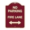 Signmission No Parking Fire Lane W/ Bidirectional Arrow Heavy-Gauge Aluminum Sign, 24" x 18", BU-1824-23738 A-DES-BU-1824-23738 - alternate 1
